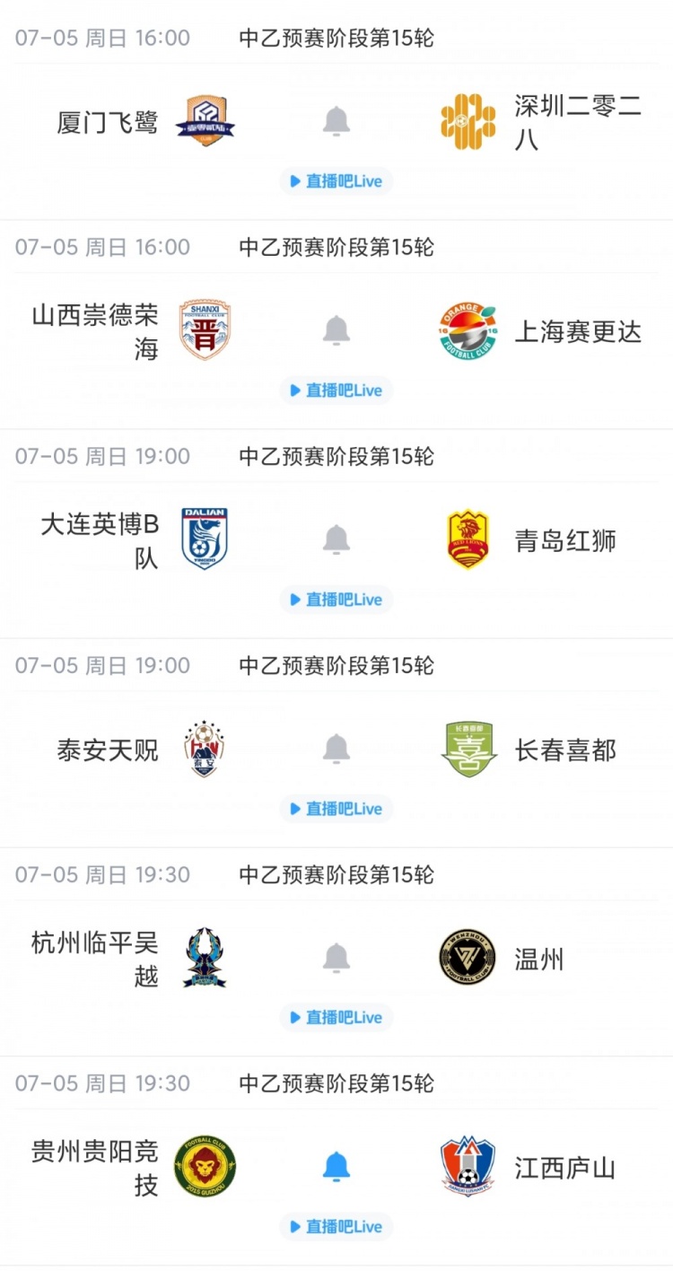 海港B队5-1终结4轮不胜 2分领跑北区 泰山B队4连胜紧追