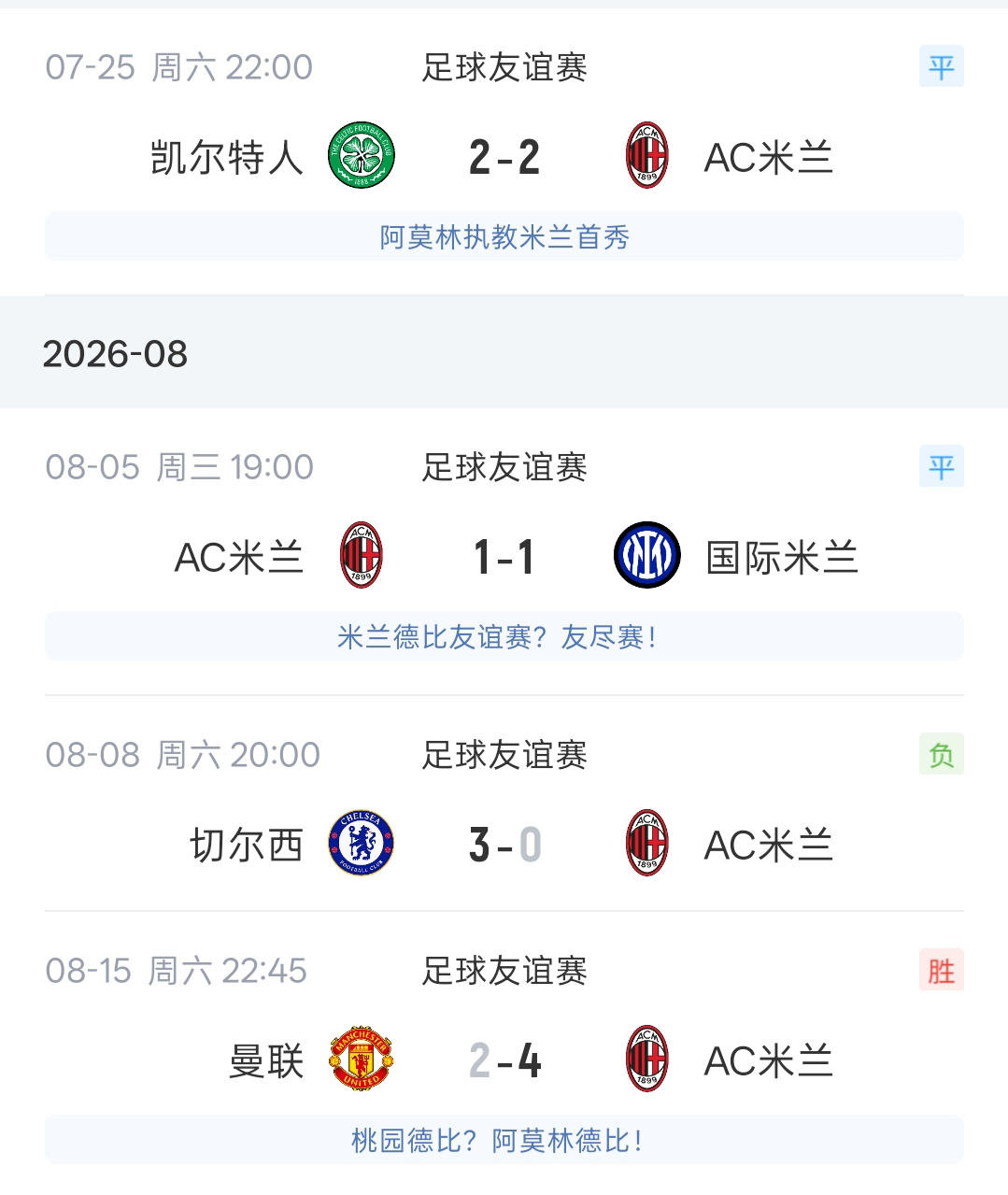 阿莫林终结热身赛不胜 AC米兰4-2击败曼联 阿莫林终结热身赛不胜 AC米兰4-2击败曼联
